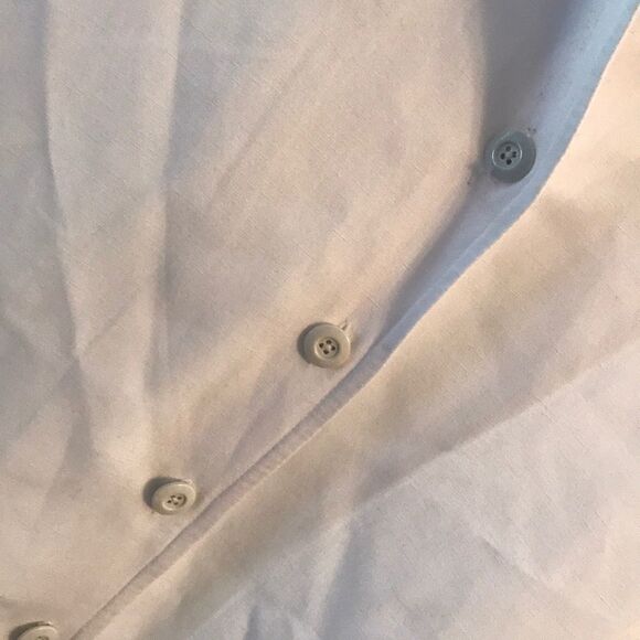 Yansi Fugel White Linen Blend Blouse - Size Small - Picture 4 of 8